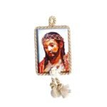 Quadro com Cordão c/ Santo Cristo, 8cmx6cm