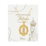 Fio Banhado a Ouro 18K Medalha Harpa - Nossa Senhora de Fátima