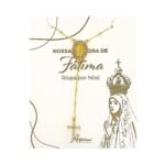 Terço Banhado a Ouro 18K c/contas 2MM, Passador e Cruz c/Brilhantes - Fátima