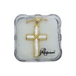 Fio Semi-Jóia Dourado c/Cruz Madre Pérola