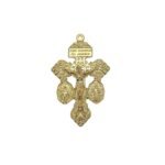 Cruz de Metal Dourada Jesus Nazarenus