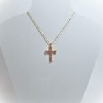 Fio Banhado a Ouro 18K c/Cruz c/Brilhantes - Image 2