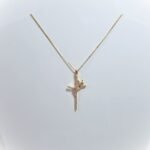 Fio Banhado a Ouro 18K c/Cruz de Brilhantes - Fé - Image 2