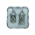 Fio Escapulário c/ Nossa Senhora do Carmo e  Sagrado Coração de Jesus