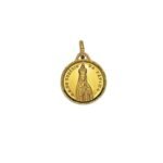 Medalha Dourada de Metal Lapidada Nossa Senhora de Fátima/Aparição, 1.9cm