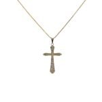 Fio Banhado a Ouro 18K c/Zircónias - Cruz (3.50x2cm) - Image 2