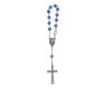 Dezena de Cristal Azul c/fecho, 6mm