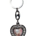 Porta-Chaves de metalCoração com brilhantes