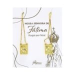 Fio Escapulário Banhado a Ouro 18K c/Sagrado Coração de Maria e Nossa Senhora do Carmo