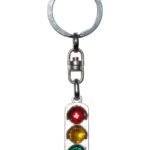 Porta-Chaves de metal c/semáforo e nossa senhora de Fátima