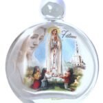 Frasco de Vidro Redondo Efeito Espelho 2D 10,5CM