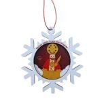 Adorno de Madeira Floco Neve, Coleção Lello&Lila-Santo Cristo dos Milagres