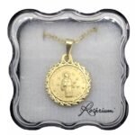 Fio Medalha São Francisco Lapidada Folheada a Ouro