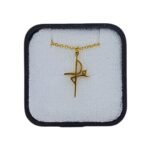 Fio em Aço Dourado, Cruz Fé,2x1cm - Image 2