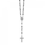 Terço de Pedra Hematite Facetado Quadrado 4x4