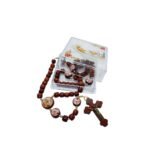 Terço de Madeira/Corda, c/Pais-Nossos ilustrados c/caixa, Fátima