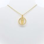 Fio Banhado a Ouro 18K c/Estrelinhas e Zircónias - Nossa Senhora das Graças - Image 2