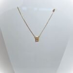 Fio Banhado a Ouro 18K c/Medalha Quadrada e Coração - Image 2