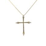 Fio Banhado a Ouro 18K c/zircónias - Cruz (4.50x3.50cm) - Image 2