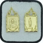 Fio Escapulário Folheado Dourado c/ Dourado Aparição N.Sra Fátima - Image 2
