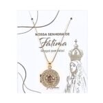 Fio Banhado a Ouro 18K Relicário c/zircónias - São Bento (2cm)