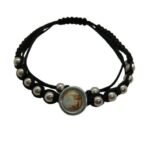 Pulseira Corda - Bolas 5mm Metal