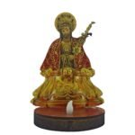 Placa em Madeira,Santo Cristo c/Luz, 18cm