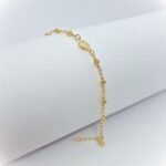 Pulseira Banhada a Ouro 18K c/contas Trabalhadas 4MM - Image 2