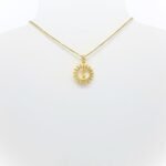 Fio Banhado a ouro 18K Redondo c/Zircónias - Nossa Senhora das Graças - Image 2