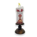 Vela c/Led, Decorativa em Acrilico -Santo Cristo - 21cm