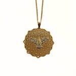 Fio Folheado Ouro Rendado c/ Espirito Santo