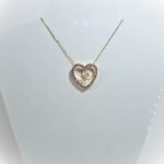 Fio Banhado a Ouro 18K c/Coração de Brilhantes - Fé - Image 2