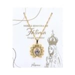 Fio Banhado a Ouro 18K Oval c/Arabescos - Nossa Senhora das Graças