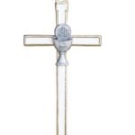 Cruz em Esmalte Dourada1ª Comunhão - Cálice12,5 cm