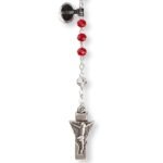 Terço de Cristal  - Disco (pequeno) Pai Nosso em Conta Laminada - Image 45