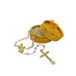 Terço/Fio de Cristal Dourado c/caixa, 6mm - Image 22