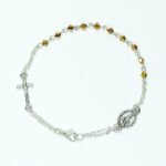 Pulseira de Cristal Lozangulo - 3mm Dezena c/Medalha