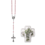 Terço de Cristal Disco 4MM Prateado em Caixa Cruz - Image 13