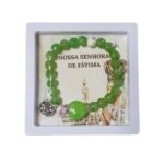 Pulseira de Vidro c/Caixa e Pedra Coração - Várias Cores