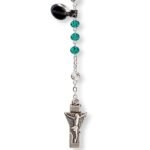 Terço de Cristal  - Disco (pequeno) Pai Nosso em Conta Laminada - Image 57