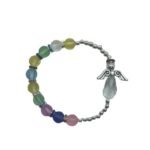 Pulseira de Cristal - 8mm C/Face Duo Fosco