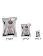 Nª Senhora de Fátima Painel BilaminadoPrata 999°°- c/ moldura brancaCerâmica - Image 2