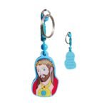 Porta-Chaves Infantil de Madeira c/ Santo Cristo, Várias Cores