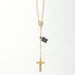 Terço de Cristal Multifacetado Acrilico 7MM c/ Pai Nosso Dourado - Image 5