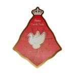 Placa em Madeira, formato Bandeira c/ Divino Espírito Santo, vários tamanhos