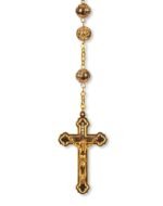 Terço de plástico acrílico - rosas metalizadas - Image 2