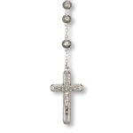 Terço de plástico acrílico - rosas metalizadas - Image 3