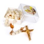 Terço de Pérola Floco de Neve Matrimónio Bicolor