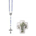 Terço de Cristal Disco 4MM Prateado em Caixa Cruz - Image 4