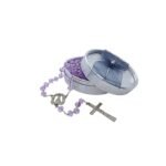 Terço/Fio de Cristal Prateado c/caixa, 8mm - Image 2